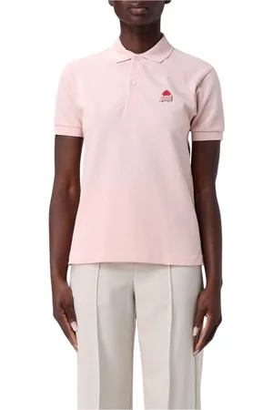 Bally Koszulki, Kobieta, Różowy, M, Różowa Koszulka Polo z Haftem z Bawełny