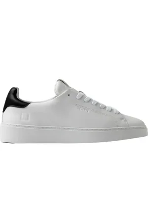D.A.T.E. Buty, Mężczyzna, Biały, 43 EU, Biało-czarny sneaker z cielęcej skóry