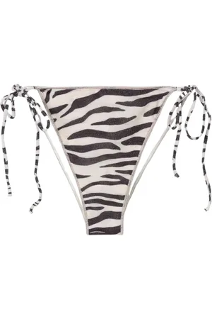 MC2 SAINT BARTH Stroje kąpielowe, Kobieta, Wielobarwność, M, Zebra Print Bikini Bottoms