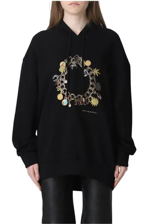 Stella McCartney Bluzy, Kobieta, Czarny, S, Bluza z łańcuchem