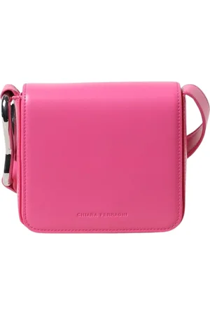 Chiara Ferragni Torebki, Kobieta, Różowy, ONE SIZE, Różowa Skórzana Torba na Ramię