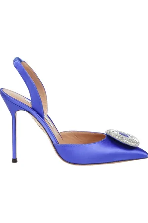 Aquazzura Buty, Kobieta, Fioletowy, 41 EU, Stiletto Crystal Hoop Slingback Buty