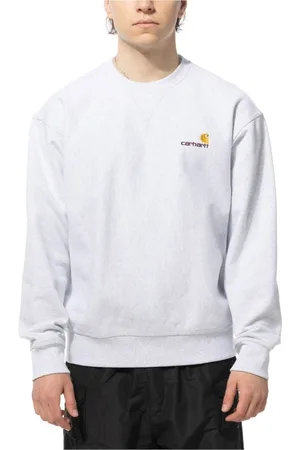 Carhartt Bluzy, Mężczyzna, Szary, XL, Bawełna, Bluza American Script Heather Grey