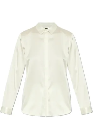 Emporio Armani Bluzki, Kobieta, Beżowy, L, Jedwabna Koszula