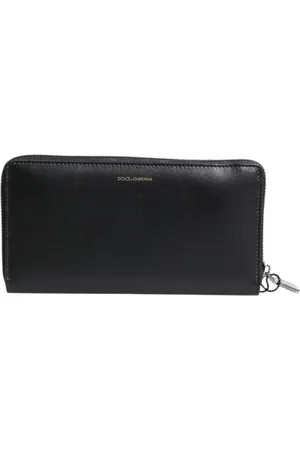 Dolce & Gabbana Akcesoria, Mężczyzna, Czarny, ONE SIZE, Ekskluzywny Portfel Continental z Egzotycznej Skóry