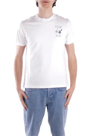 MC2 SAINT BARTH Koszulki, Mężczyzna, Biały, S, T-shirty i Pola z Logo Front