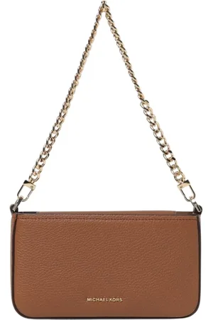 Michael Kors Torebki, Kobieta, brązowy, ONE SIZE, Biała Skórzana Torebka Clutch