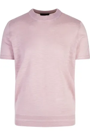 HUGO BOSS Swetry, Mężczyzna, Różowy, L, Bawełna, Różowy Sweter z Warkoczem Bawełna Lyocell