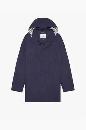 Aquascutum Płaszcze, Mężczyzna, Niebieski, 2XL, Lekki Płaszcz z Kapturem
