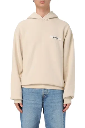 Jacquemus Bluzy, Mężczyzna, Beżowy, L, Czarny Label Bluza Stylowa Wygodna