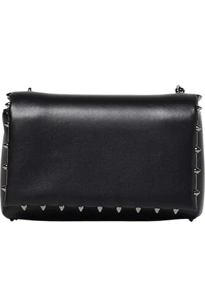 Christian Louboutin Torebki, Kobieta, Czarny, ONE SIZE, Czarna Ozdobiona Skórzana Torebka