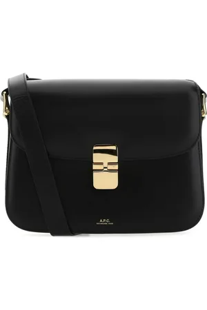A.P.C. Torebki, Kobieta, Czarny, ONE SIZE, Torba na Ramię Grace z Czarnego Skóry