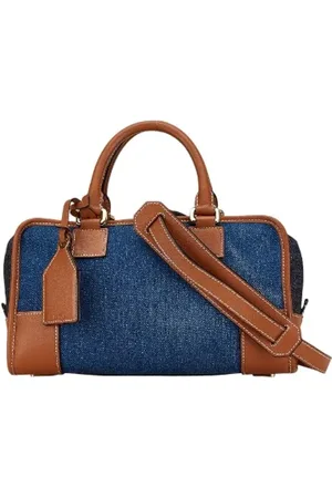 Loewe Pre-owned, Kobieta, Niebieski, ONE SIZE, Denim, Pre-owned Denim handbags
