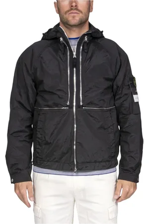 Stone Island Kurtki, Mężczyzna, Czarny, L, Czarna Kurtka Męska V0029