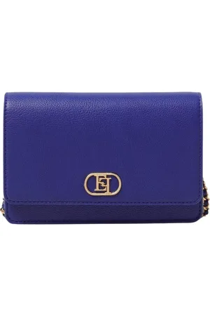 Elisabetta Franchi Torebki, Kobieta, Niebieski, ONE SIZE, Niebieska Mini Torebka na Ramię