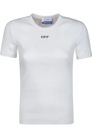 OFF-WHITE Koszulki, Kobieta, Biały, XS, T-shirt Dzianina