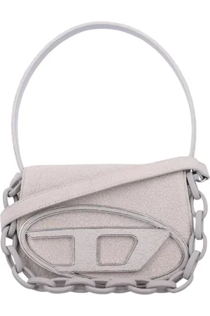 Diesel Torebki, Kobieta, Szary, ONE SIZE, Szara Kopertówka z Łańcuchem