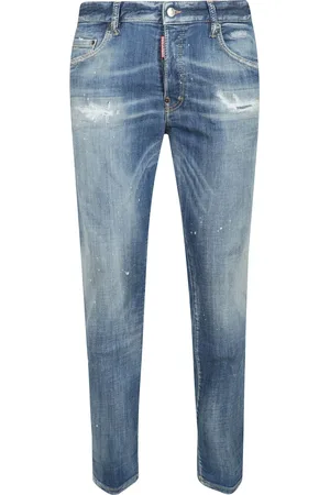 Dsquared2 Jeansy, Mężczyzna, Niebieski, M, Bawełna, Dżinsy Slim Fit z elastanem