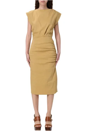 Pinko Sukienki, Kobieta, Żółty, S, Elegant Sky Dress