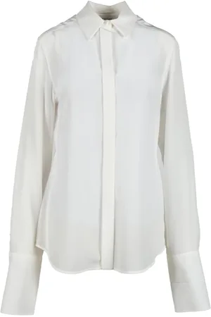 Sportmax Bluzki, Kobieta, Biały, S, Jedwabna koszula