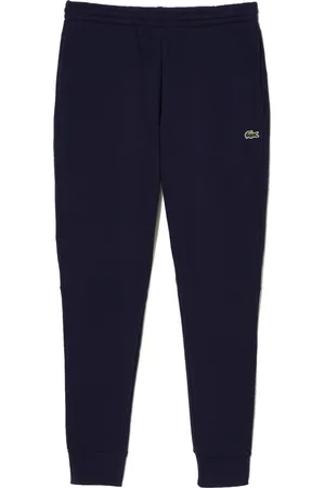 Lacoste Spodnie, Mężczyzna, Niebieski, M, Bawełna, Spodnie Slim Fit z Haftowanym Logo