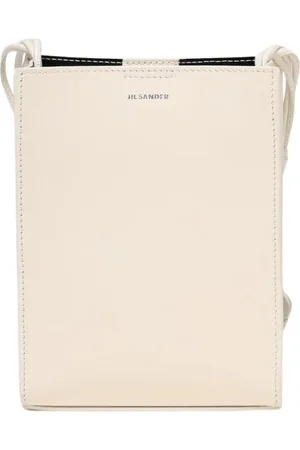 Jil Sander Torebki, Kobieta, Beżowy, ONE SIZE, Ivory Skórzana Torba na Ramię