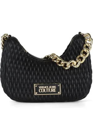 VERSACE Torebki, Kobieta, Czarny, ONE SIZE, Poliester, Pikowana torebka z przodu z logo