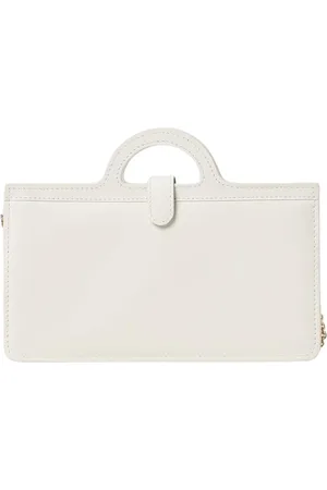Marni Torebki, Kobieta, Biały, ONE SIZE, Biała Skórzana Torebka Clutch