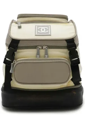 CHANEL Pre-owned, Kobieta, Beżowy, ONE SIZE, Skóra, Pre-owned Fabric backpacks