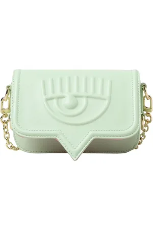 Chiara Ferragni Torebki, Kobieta, Zielony, ONE SIZE, Zielona Mini Eye Crossbody Bag