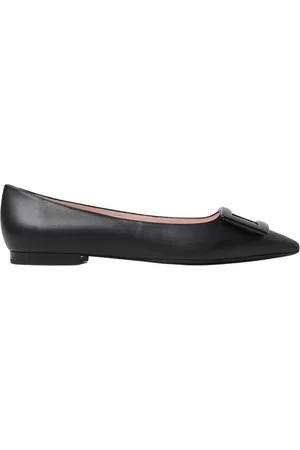 Roger Vivier Buty, Kobieta, Czarny, 37 EU, Eleganckie Baletki z Detalem w Formie Klamry