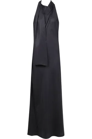 Rohe Sukienki, Kobieta, Niebieski, M, Czysta jedwabna sukienka foulard z dekoltem halterneck