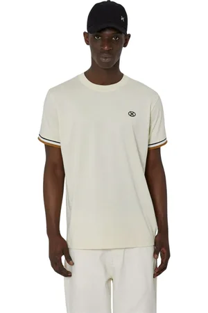 John Richmond Koszulki, Mężczyzna, Biały, L, Bawełna, Zwykły T-shirt z kontrastowym logo z przodu