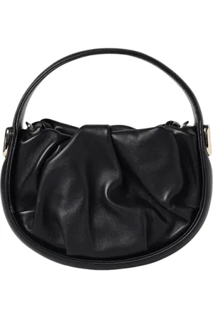 Roger Vivier Torebki, Kobieta, Czarny, ONE SIZE, Elegancka Half Moon Kopertówka z Plisami