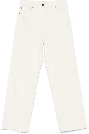 SEMICOUTURE Jeansy, Kobieta, Beżowy, W29, Bianco Naturalne Bawełniane Spodnie