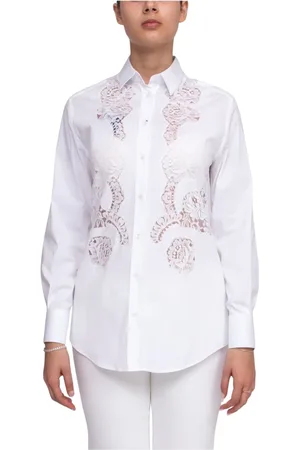 Dolce & Gabbana Bluzki, Kobieta, Biały, XS, Biała Optyczna Koszula Damska