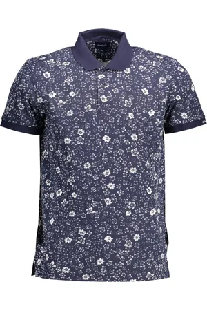 GANT Koszulki, Mężczyzna, Niebieski, S, Elegancka koszulka polo z krótkim rękawem