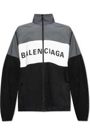 Balenciaga Kurtki, Mężczyzna, Szary, XS, Poliester, Kurtka z Zamkiem i Logo