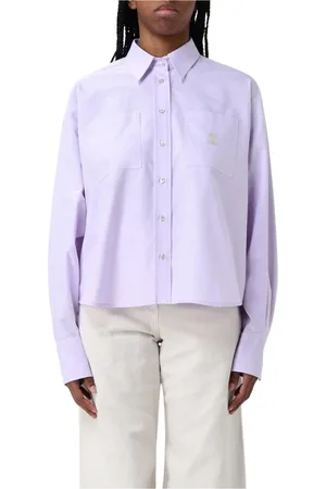 Brunello Cucinelli Bluzki, Kobieta, Różowy, M, Elegant Collared Shirt