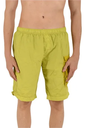 C.P. Company Stroje kąpielowe, Mężczyzna, Żółty, 2XL, Nylon, Kostium z nylonu z wiązanym pasem