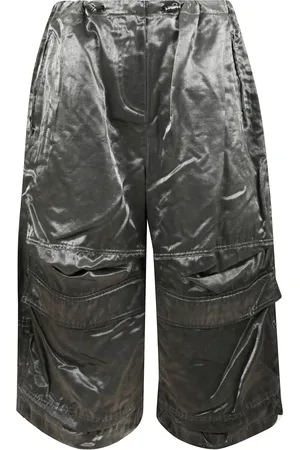 Diesel Szorty, Kobieta, Szary, S, Unisex Bermudy z regulowanymi sznurkami