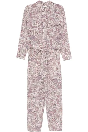 Isabel Marant Kombinezony, Kobieta, Fioletowy, M, Eleganckie Beżowe Spodnie