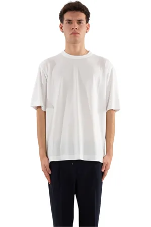 Daniele Fiesoli Koszulki, Mężczyzna, Biały, S, Chłodny Bawełniany T-shirt w Barwionym Lniu