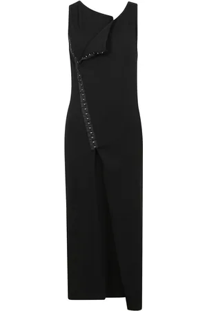 Maison Margiela Sukienki, Kobieta, Czarny, M, Spódnica Midi z Przewiązaniem