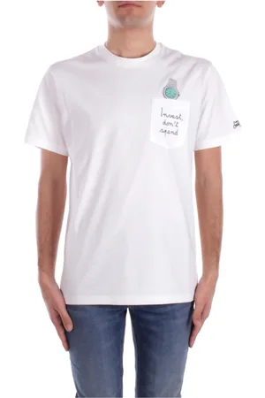 MC2 SAINT BARTH Koszulki, Mężczyzna, Biały, L, Logo Front Pocket T-shirt Polos