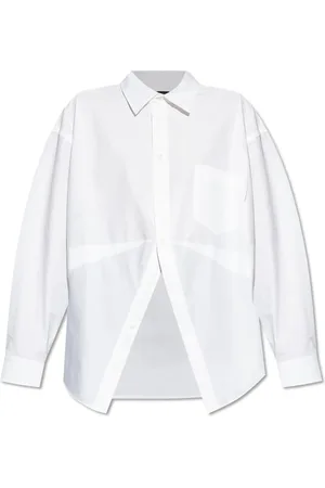 Balenciaga Bluzki, Kobieta, Biały, 2XS, Bawełna, Koszula z kieszenią