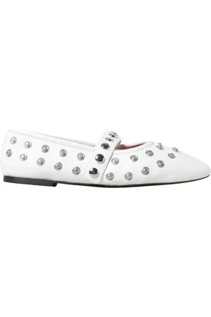 Stella McCartney Buty, Kobieta, Biały, 38 EU, Białe Studded Ballerina Flats
