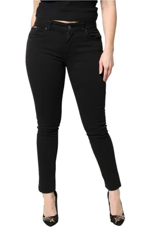 Dolce & Gabbana Jeansy, Kobieta, Czarny, S, Czarne Skinny Jeansyy