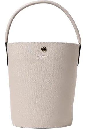 Longchamp Torebki, Kobieta, Biały, ONE SIZE, Skórzana torba wiaderko