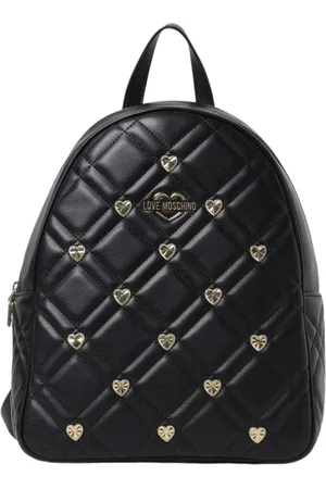 Moschino Torebki, Kobieta, Czarny, ONE SIZE, Elegancki Plecak Serca